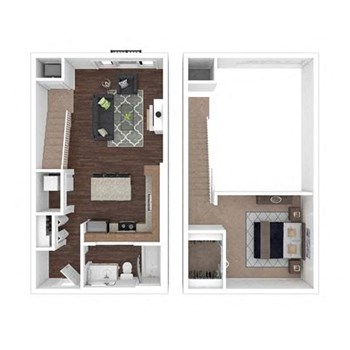 1G w/ Balcony floor plan